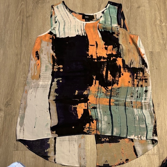 Mossimo Supply Co. Abstract Tank Top - Orange, Black, Cream - Picture 1 of 2